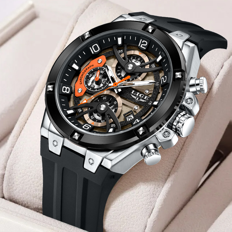 Fashion Mens Watches - LIGE Prosty Modny Męski Zegarek Kwarcowy