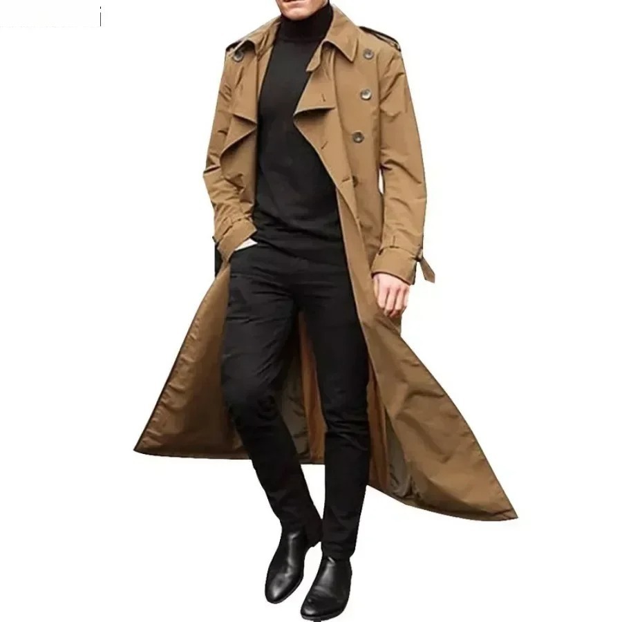 Men'S Fashion X - Męskie długie trencze kurtki modne eleganckie