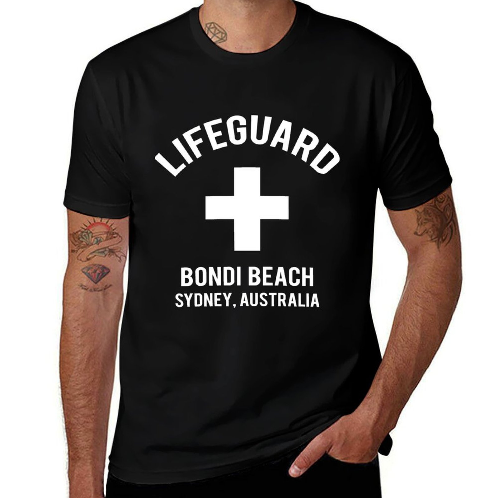 Men'S Fashion Sydney - Koszulka Ratownik Plażowy Bondi Beach Sydney,