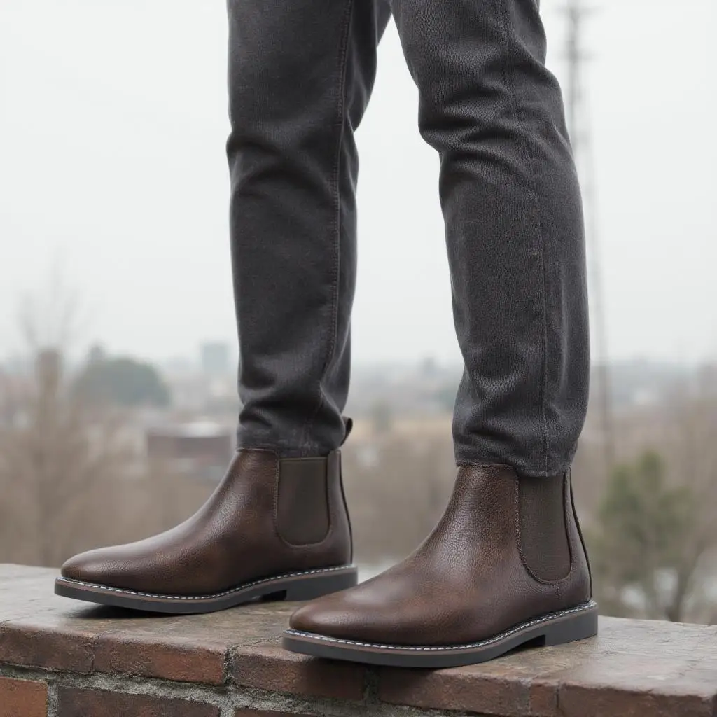Mens Fashion Autumn 2025 - Męskie botki 2025 brytyjskie męskie buty
