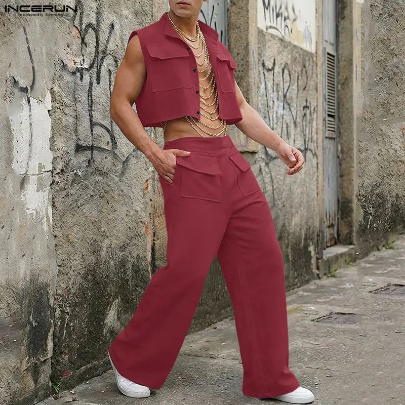 Men'S Fashion Undershirt - INCERUN Męskie Komplety Bez Rękawów: Krótkie