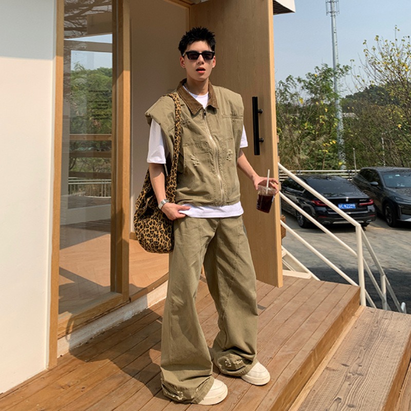 Mens Fashion Casual - Amerykańska marka modowa, retro kurtka dżinsowa