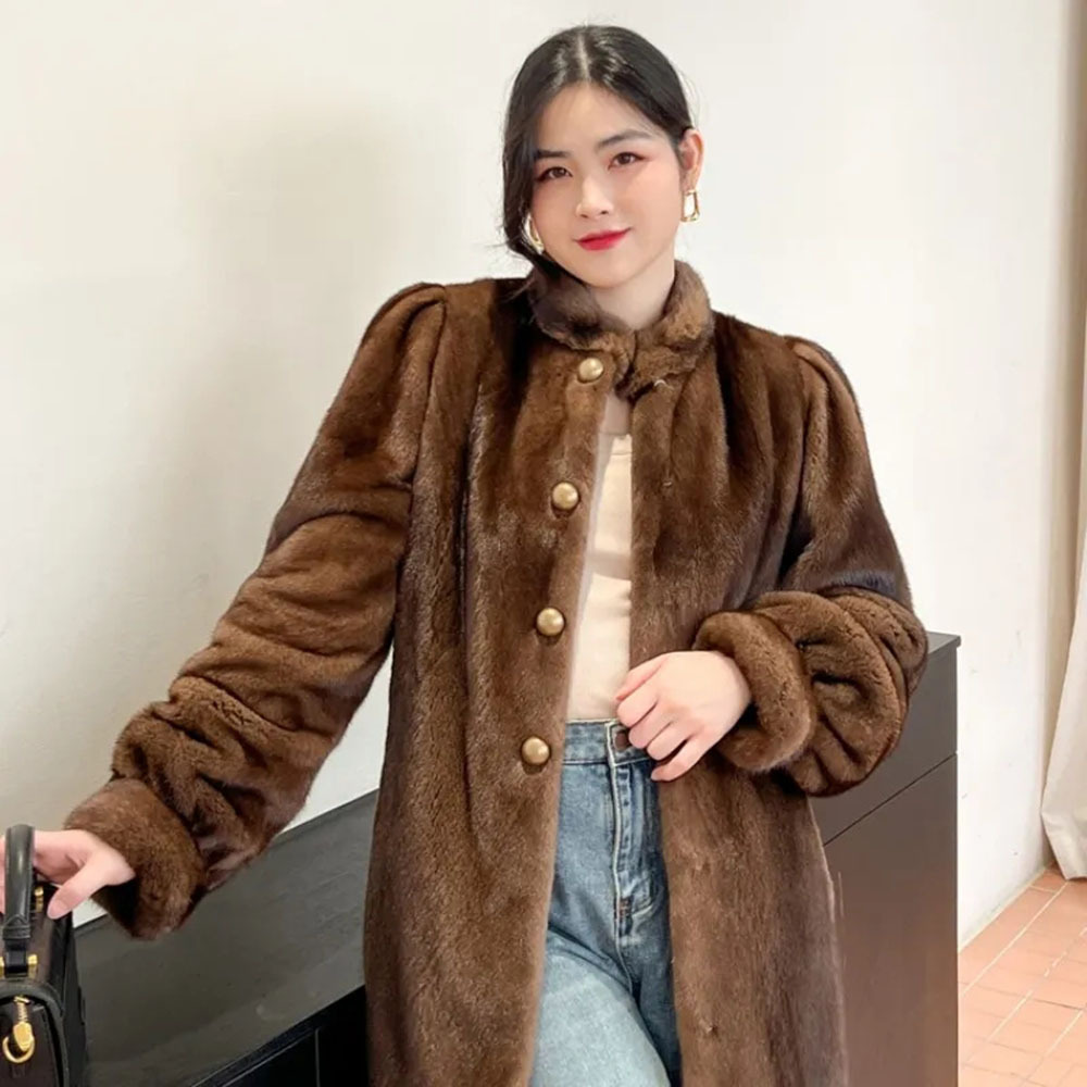 Men'S Fashion X - Jesień Zima 2025 Faux Mink Coat