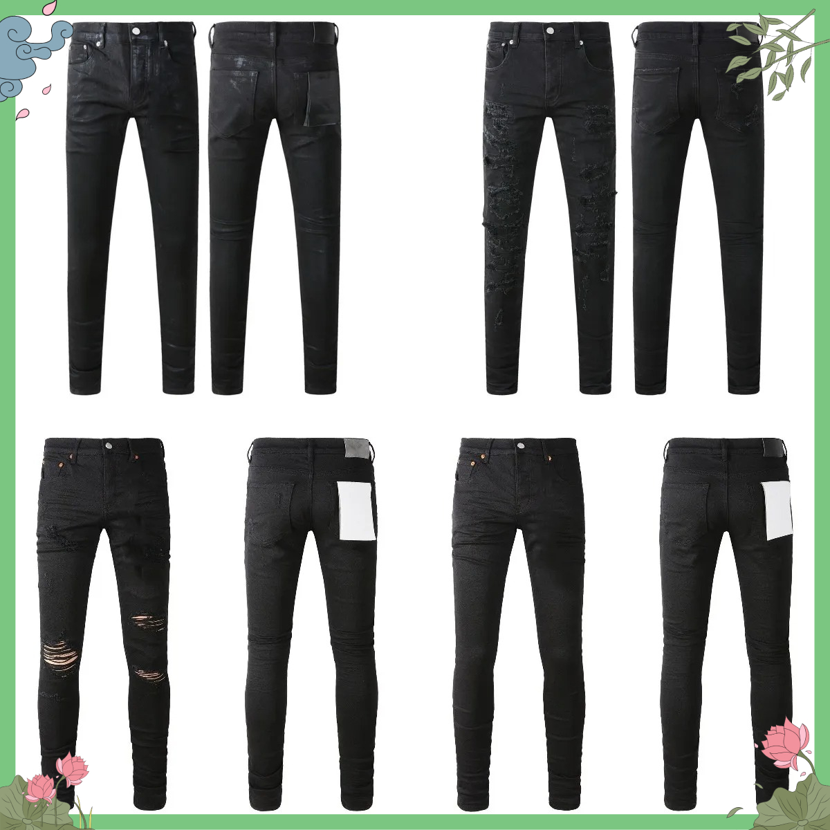 Men'S Fashion Nova Jeans - Nowe modne jeansy męskie streetwear klasyczny