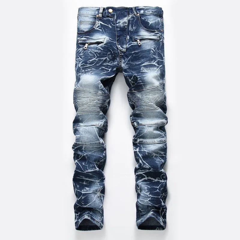 Men'S Fashion Nova Jeans - Kieszeń na zamek błyskawiczny Retro nostalgiczne