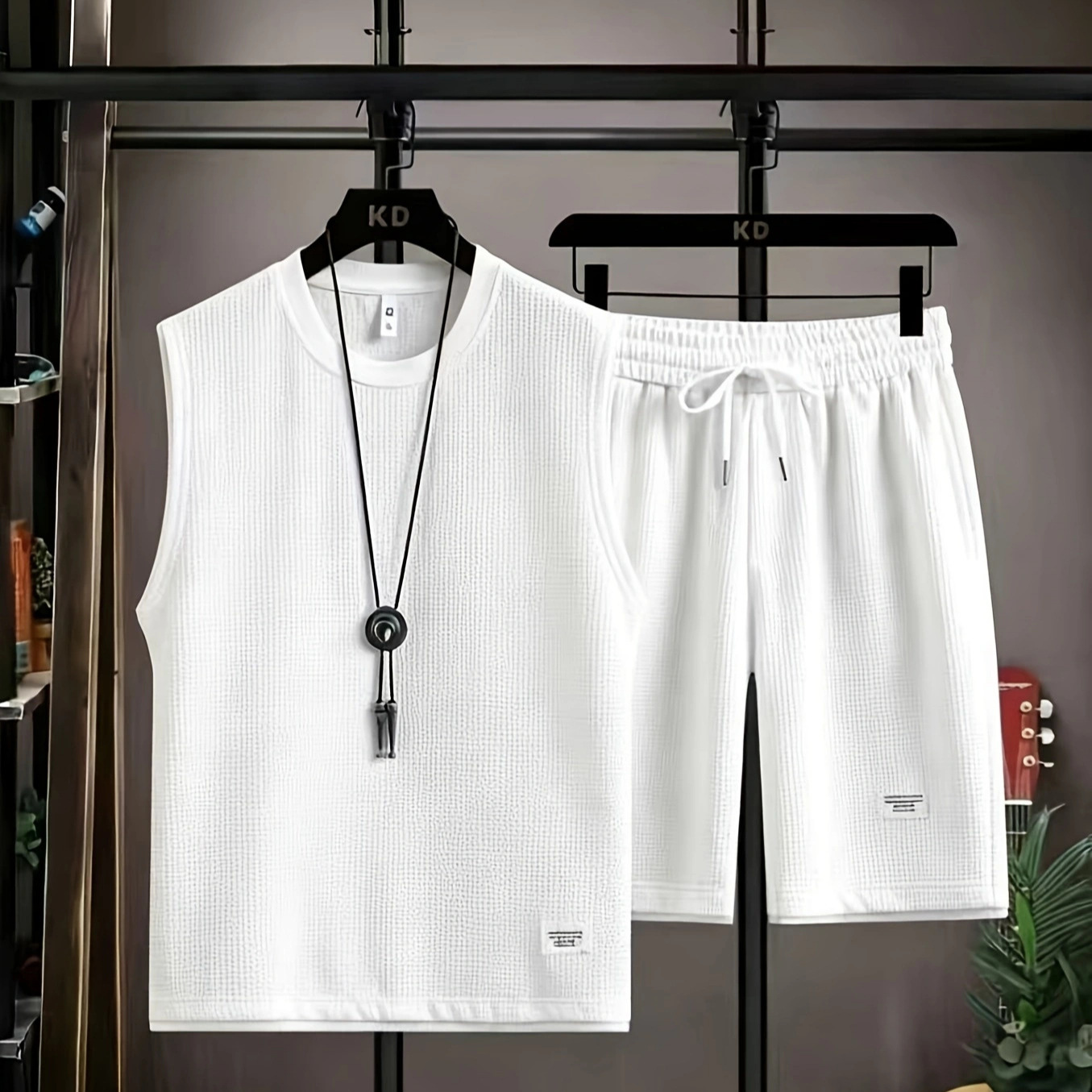 Letnie męskie komplety kamizel – Mens Fashion Casual recenzja i cena