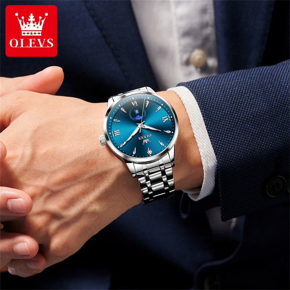 OLEVS Moon Phase męskie zegark – Fashion Mens Watches recenzja i cena