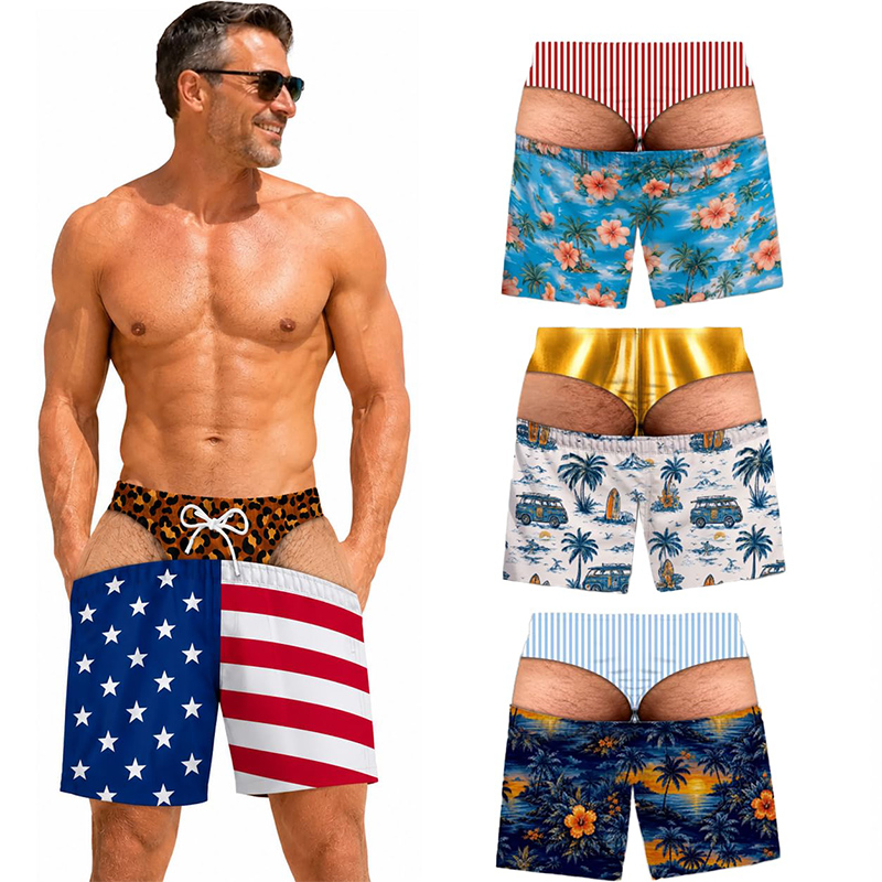 Zabawne męskie kąpielówki z na – Swim Trunk Shorts recenzja i cena