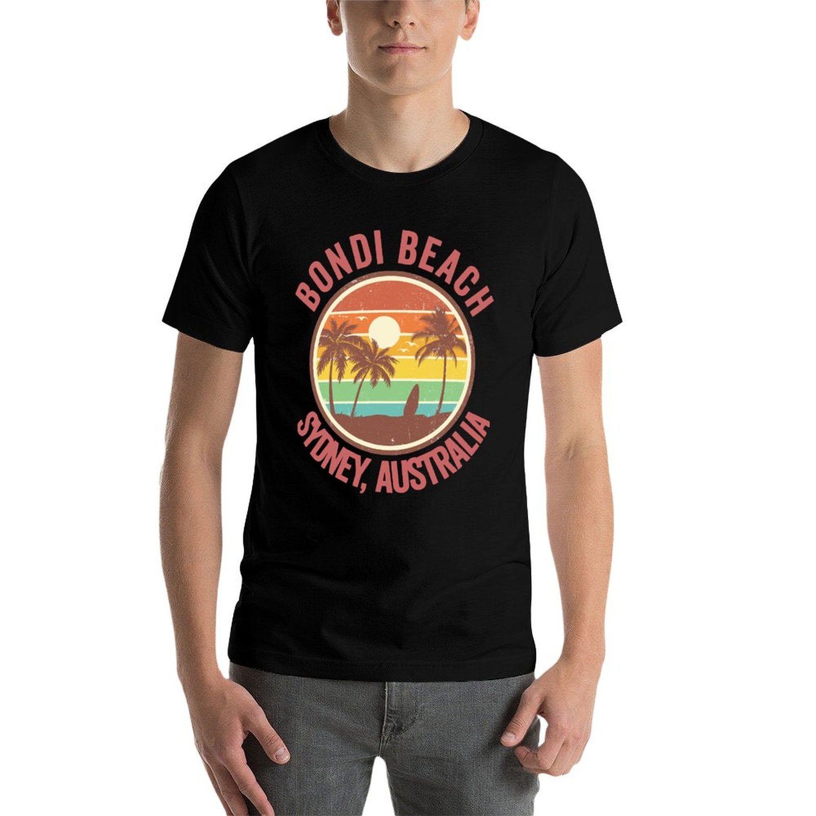 Koszulka Retro Bondi Beach Syd – Men'S Fashion Sydney recenzja i cena