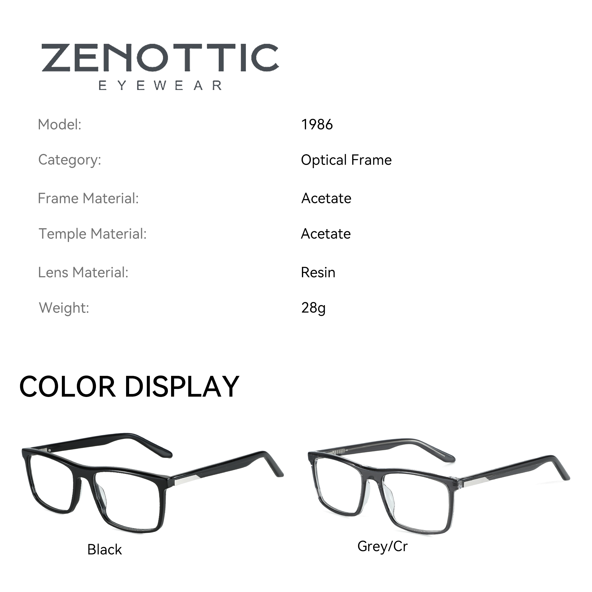 ZENOTTIC Trend okulary optyczn – Men'S Fashion Non Prescription Glasses recenzja i cena
