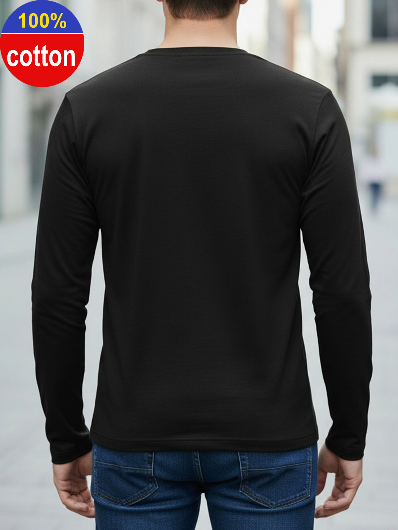 Męska koszulka z długim rękawe – Men'S Fashion Undershirt recenzja i cena