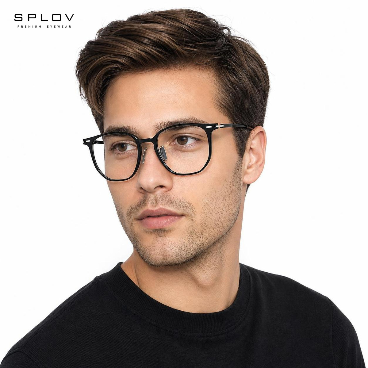 Lekkie, duże kwadratowe oprawk – Men'S Fashion Non Prescription Glasses recenzja i cena