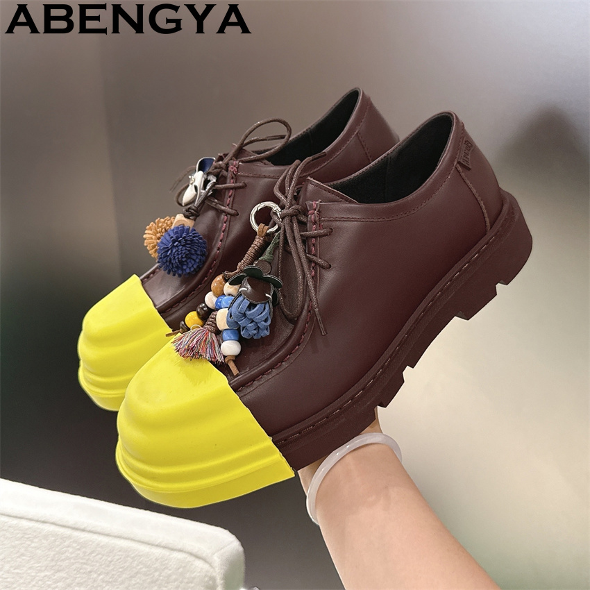 Wielokolorowe skórzane sznurow – Men'S Fashion Loafers Shoes recenzja i cena