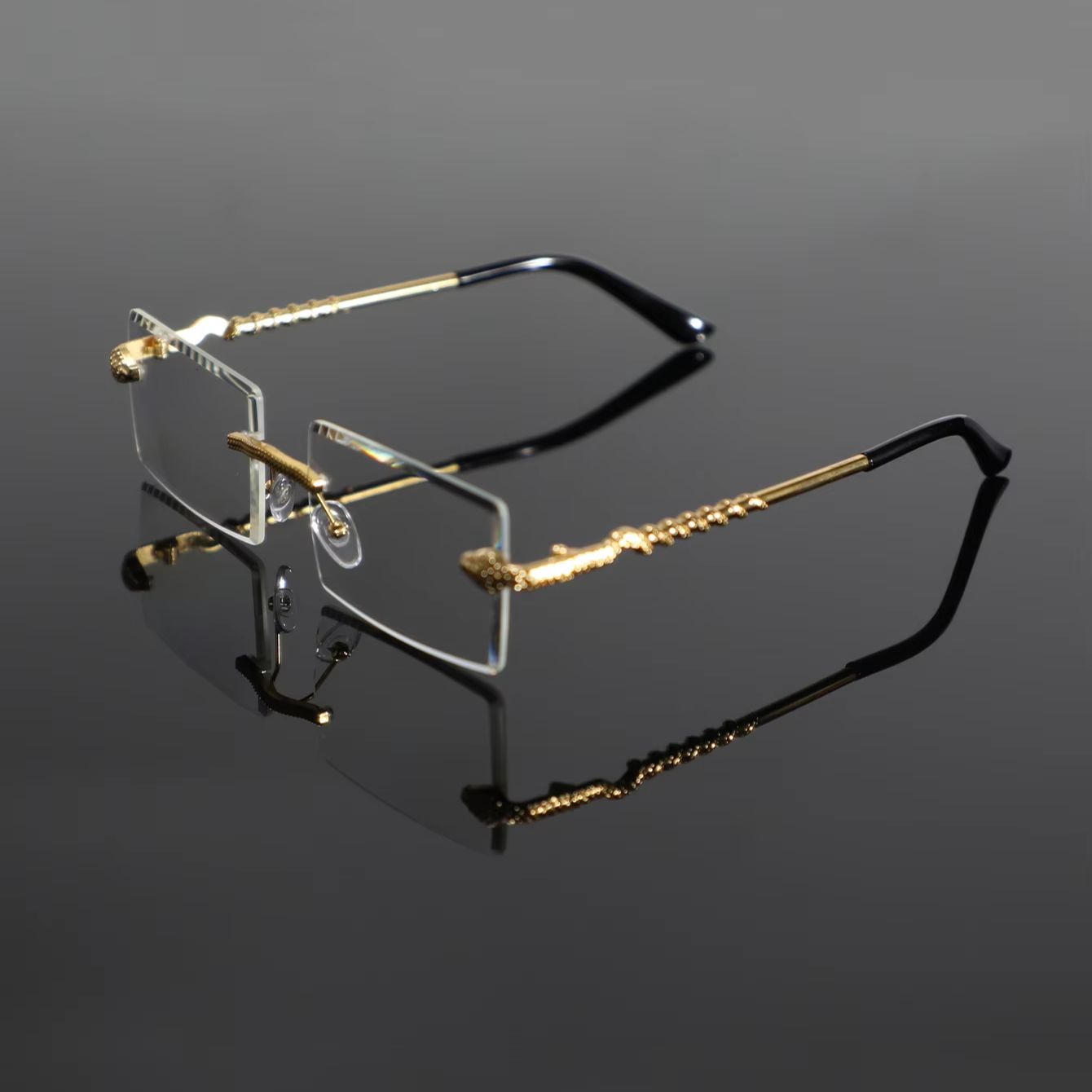 1 para męskich metalowych pros – Men'S Fashion Non Prescription Glasses recenzja i cena