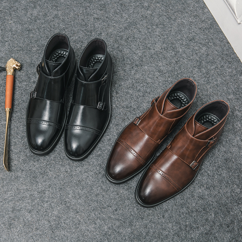 Wysokie sznurowane skórzane bu – Mens Fashion Autumn 2025 recenzja i cena