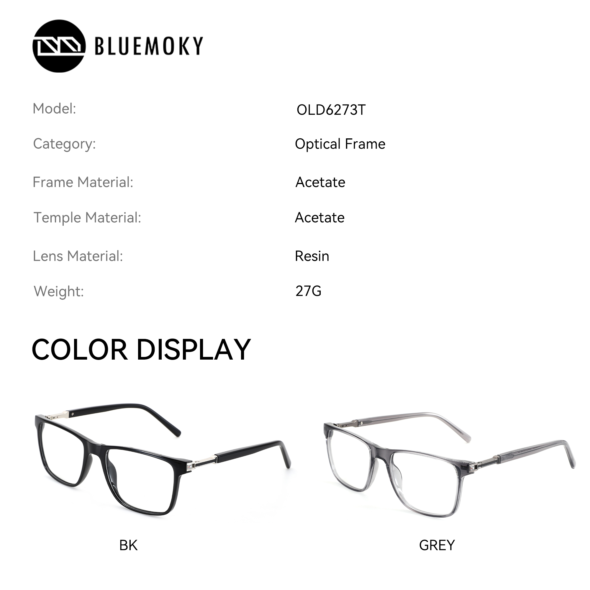 BLUEMOKY Modne męskie oprawki  – Men'S Fashion Non Prescription Glasses recenzja i cena
