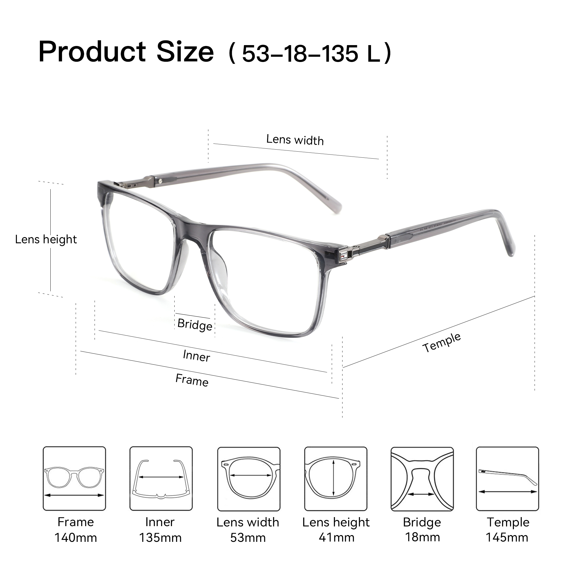 BLUEMOKY Modne męskie oprawki  – Men'S Fashion Non Prescription Glasses recenzja i cena