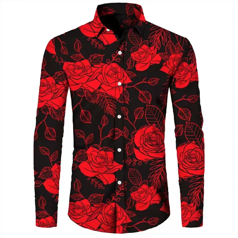 Modne koszule męskie z długim  – Mens Fashion Casual recenzja i cena